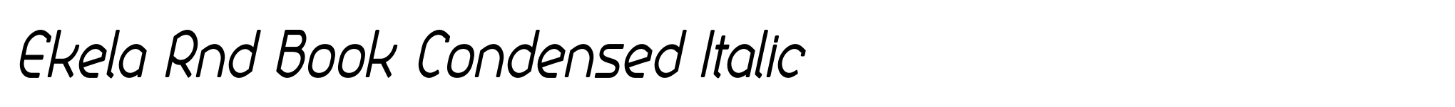 Ekela Rnd Book Condensed Italic image
